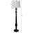 Traditional Floor Lamp With Satin Black Finish, Resin Construction, 150 Watt