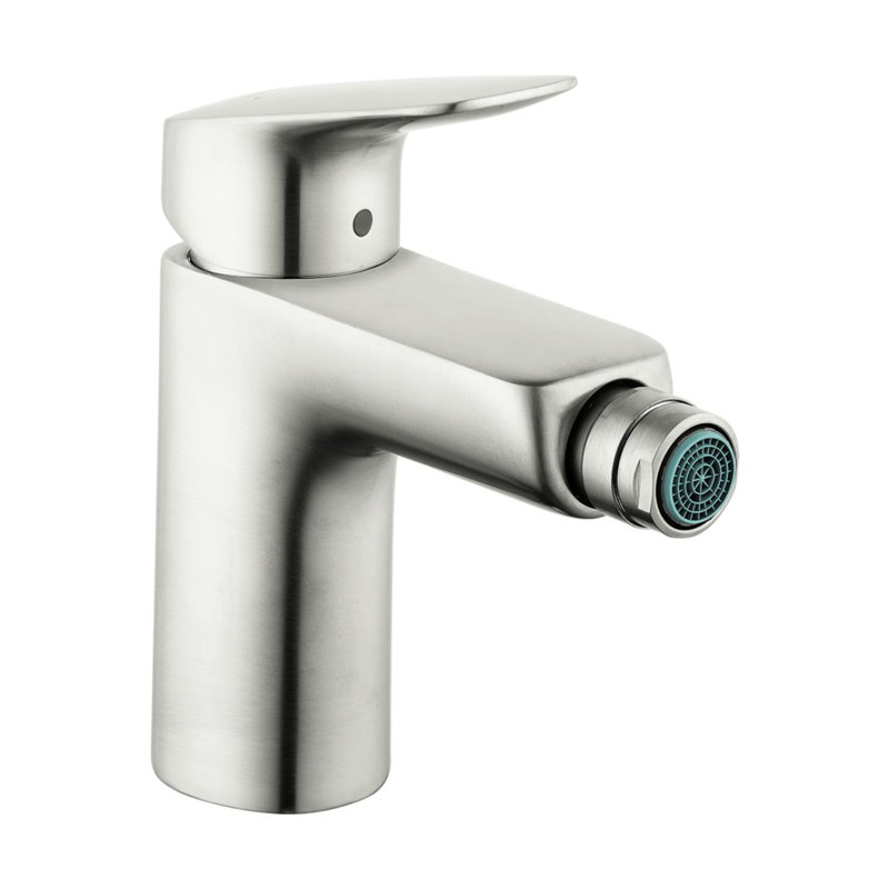 Robinet bidet à un trou Logis, Nickel brossé