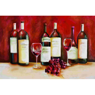 " Wine Bottles With Grapes "