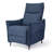 Modern Fabric Push Back Recliner With Ergonomic Segmented Back
