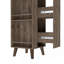 Armoire de coin Quinn, deux tablettes extérieures, un tiroir, deux tablettes intérieures