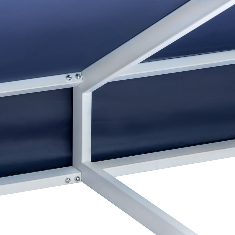 Auvent de porte bleu en polyester l 6,76 pi x P 2,95 pi