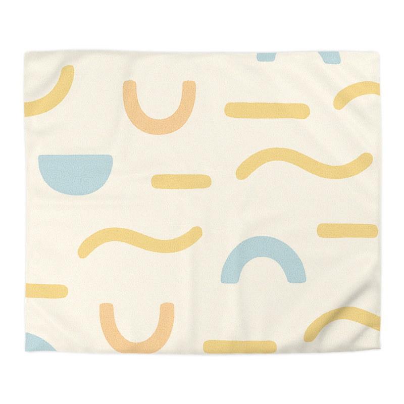 Microfiber Duvet Cover Boho Style, Design 87, Cream, King Duvet Cover