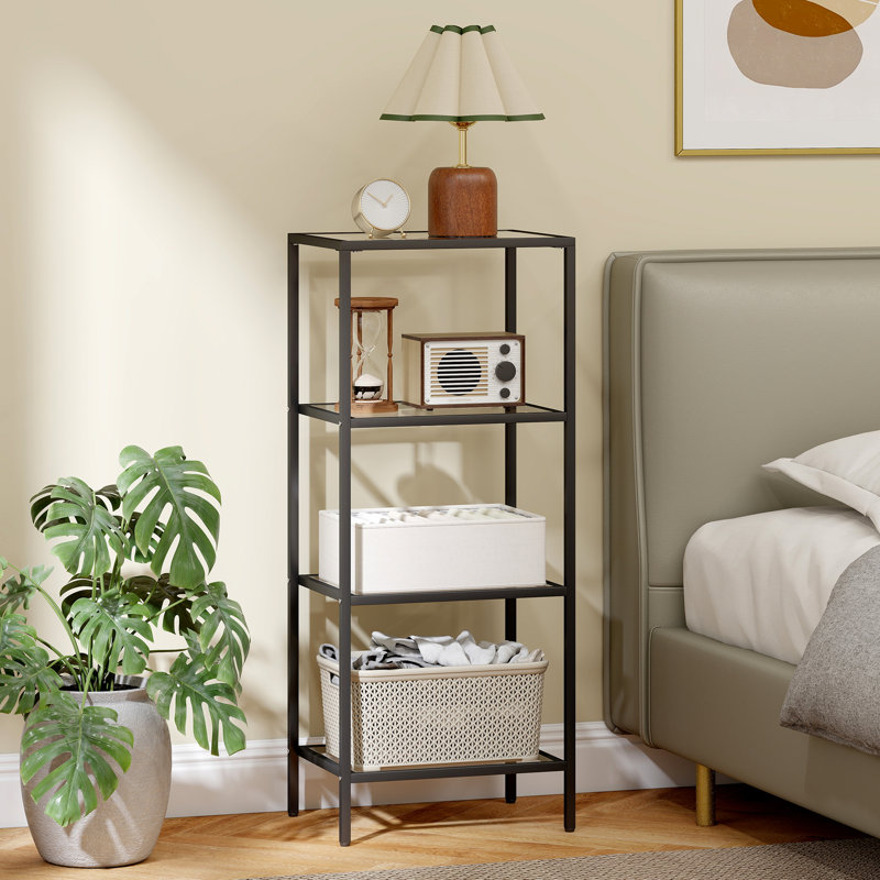40cm W Metal Shelving Unit, Black