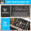  Bamboo Cutlery Tray Organiser Expandable Kitchen Drawer Organiser With Divider Utensil Storage With Knife Block
