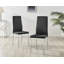 Marietta Chrome Metal and White High Gloss Dining Table Set - 4 Luxury Velvet Dining Chairs-88999631