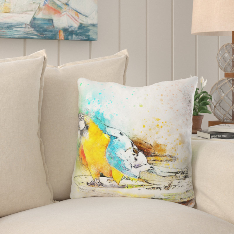 Coussin oiseau Wyble, Microsuède, Intérieur
