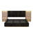 Luxurious Upholstered King Platform Bed With LED Lights & Charging Station And 2 Bedside Tables,Velvet Tufted And Metal Headboard With Metal Slat Support ,No Box Spring Needed,Black-1475472504