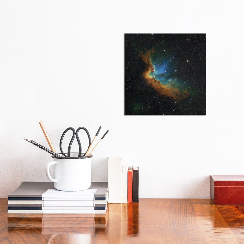 The Wizard Nebula (NGC 7380) In Hubble-Palette Colours by Rolf Geissinger - Wrapped Canvas Print, 30.48 cm H x 30.48 cm W