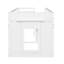 Lit mezzanine simple avec armoire et tablette-325244491