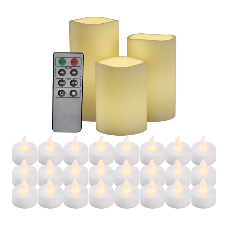 Ensemble de 27 bougies chauffe-plat à DEL