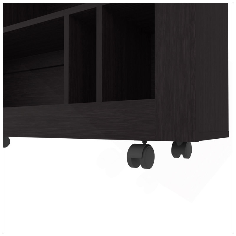 FM FURNITURE Cowlic Console Table In Melamine With Open Storage. Wengue