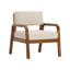 Fauteuil d'extérieur en bois avec coussins