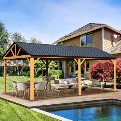 20Ft. W x 12Ft. D Aluminum Patio Gazebo