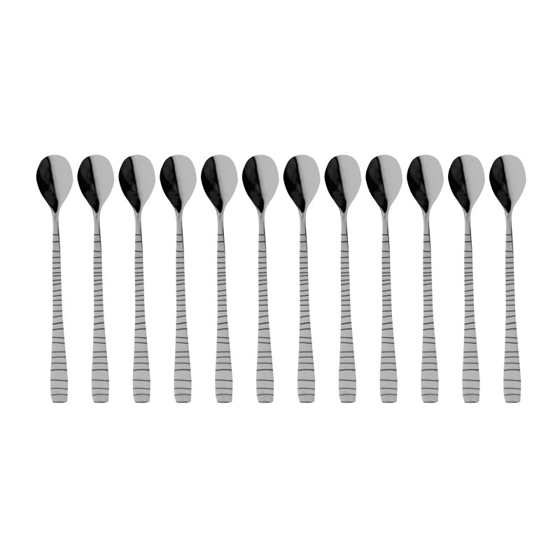 Tigre Stainless Steel Iced Beverage Spoon, Silver