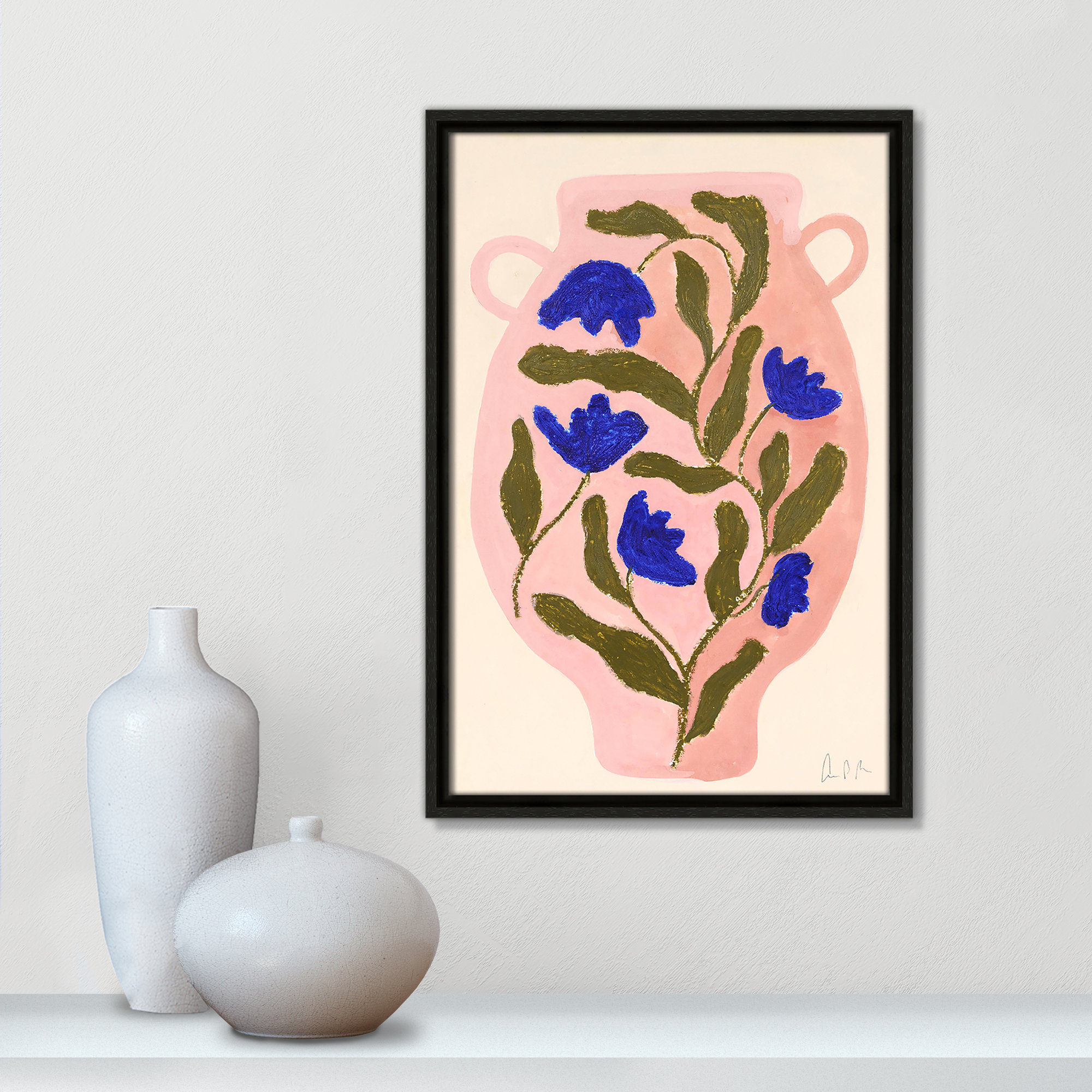 Vase No. 01 Print by Camilla Bergqvist, 19.5" H x 13.5" W, Espresso