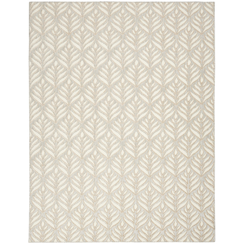 Alantra Nature Ivory/Grey Indoor/Outdoor Area Rug, Rectangle 7'10" x 10'6"