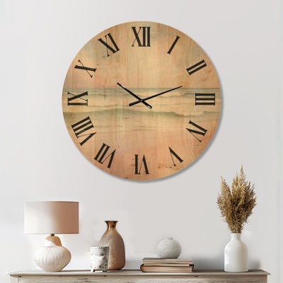 Horloge murale en bois Ocean Tranquility