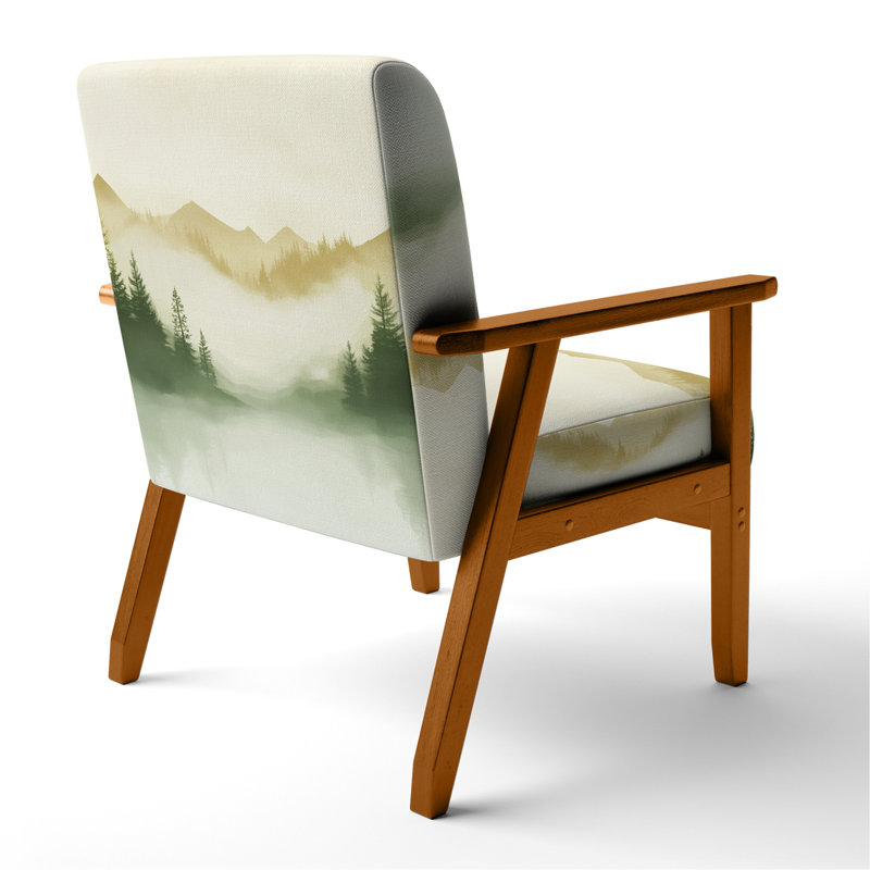 Chaise rembourrée Pop Art, Brown Square Arms