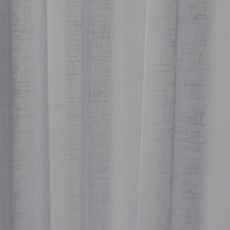 Extra Long & Extra Wide Faux Linen Semi Sheer Single Panel, 120" W x 72" L, Gray