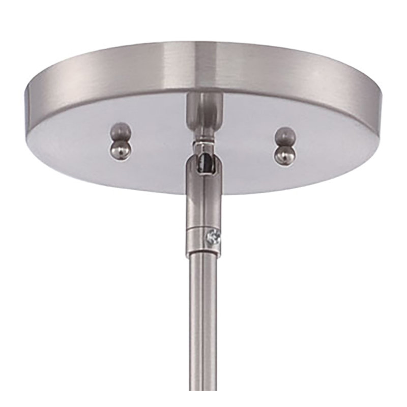 Latitude Run Jaylisse Brushed Nickel With Etched Glass Pendant Light
