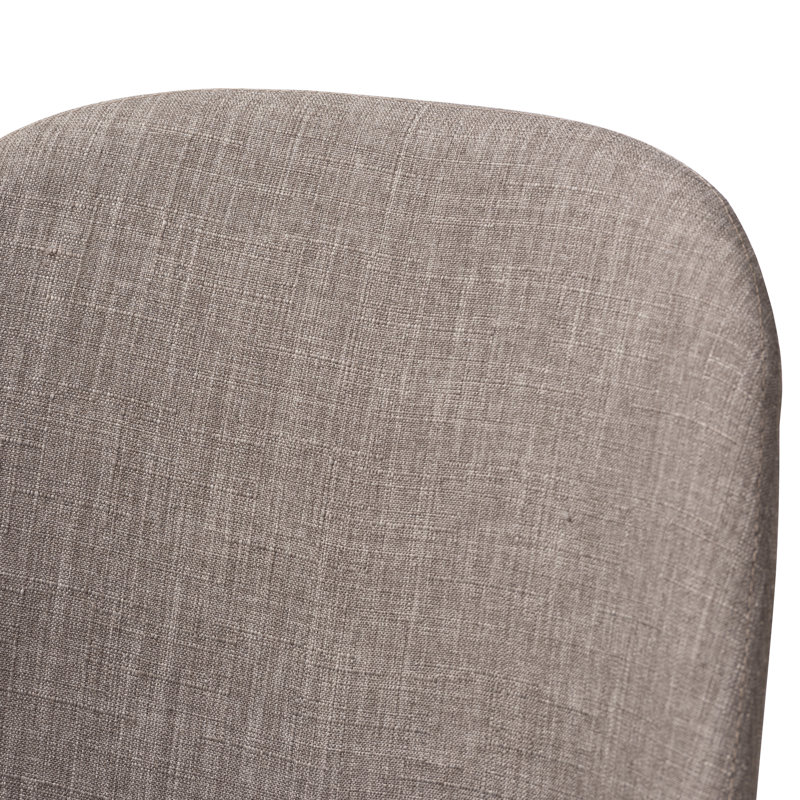Chaise d'appoint rembourrée en bois massif Conde, Gris clair