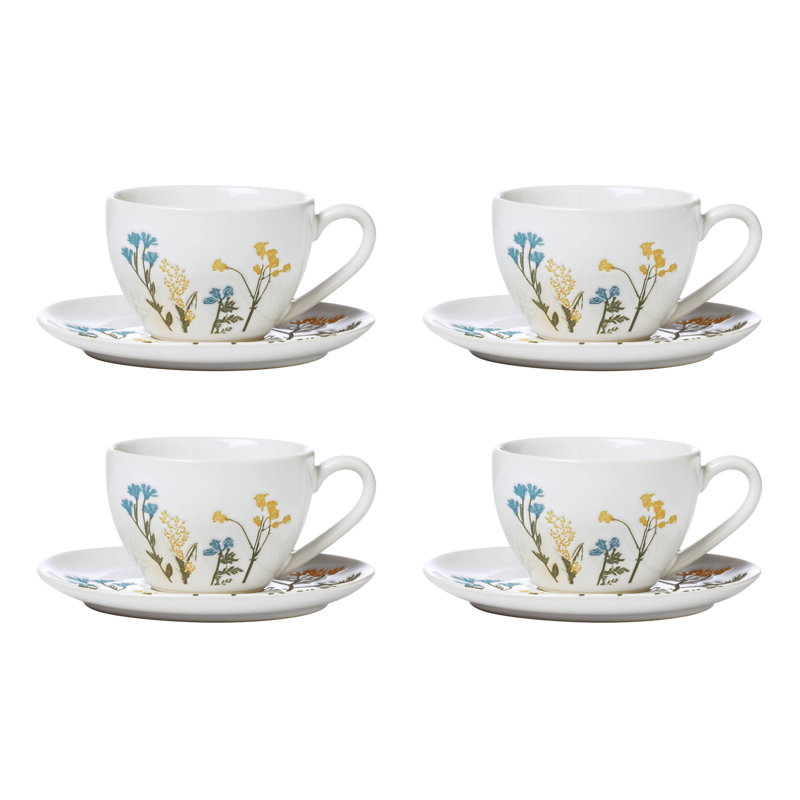 Ensemble de tasses à espresso et soucoupes 8 pièces Lenox Wildflowers