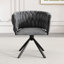 31cm H Tufted Velvet Upholstered Metal Armchair-352993534-347709931