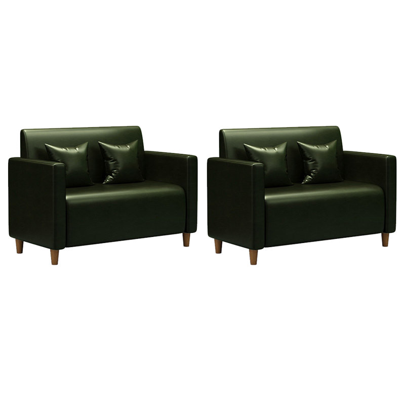 Banc rembourré en similicuir Vintage, Atrovirens
