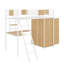 Lit mezzanine simple avec bureau en L et garde-robe-277511696