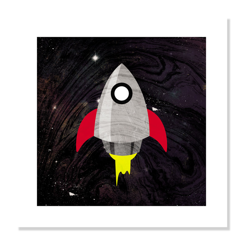 Impression sur papier roulée «Spaceship Adventure», H 20 po x l 20 po x P 1 po