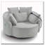 Fauteuil demi-tonneau pivotant à 360 °-425839444