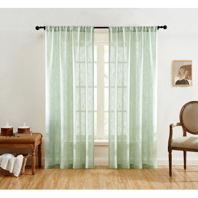 Semi Sheer Curtain Pair