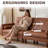 86.6"W Leather Sofa Loveseat with Pillows for Lumbar Support, Mid-century Modern Oversized 3-seater Tufted Upholstered Sleeper Couch with Square Arm, Brown Sectional Sofa for Living Room