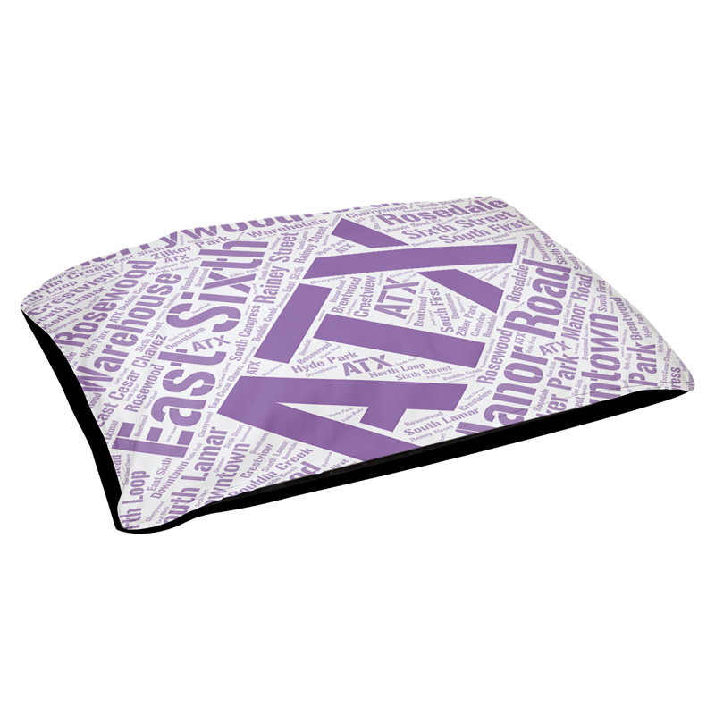 Oreiller rectangulaire designer, Petit L 28 po x l 18 po, Mauve, Austin
