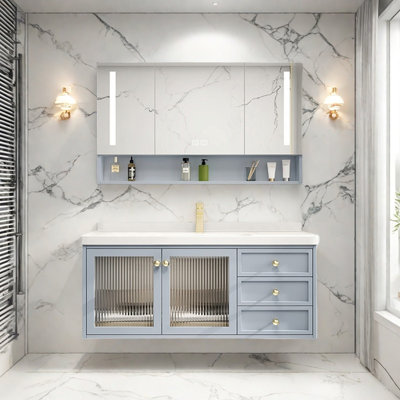 French modern light luxury style bathroom cabinet