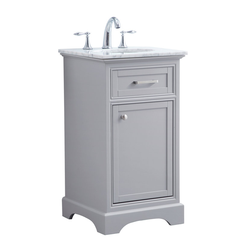 Meuble-lavabo simple 19 po Hermes, Gris