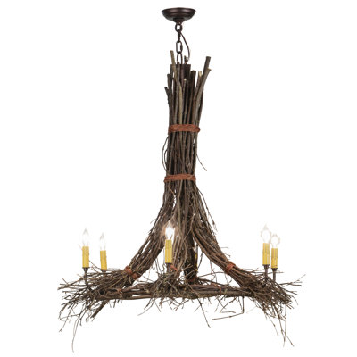Lustre classique / traditionnel à 6 lumières de style bougie Krall