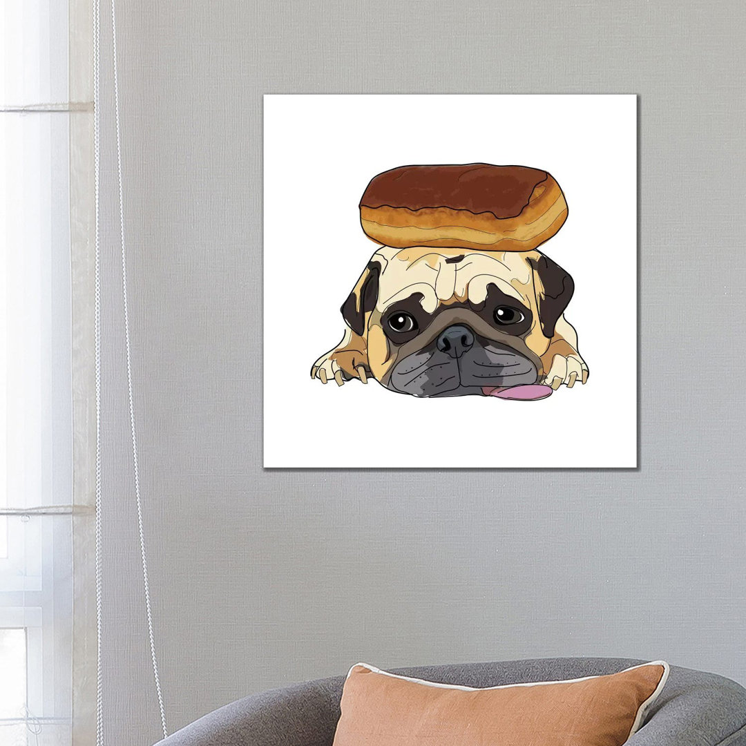 Maple Bar Dog von Sketch And Paws - Gallery-Wrapped Canvas Giclée