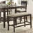Counter Height Dining Bench In Dark Brown - Upholstered With Fabric, 39"X17" Seat, 300Lbs Capacity Finish For Fabric Padded Capacity, 17-1550455411-1550455408