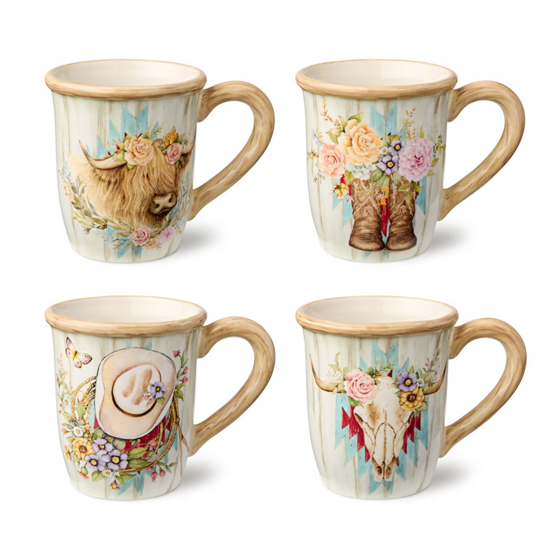 Rosewood Set of 4 Mug 14 oz. 4 asst.