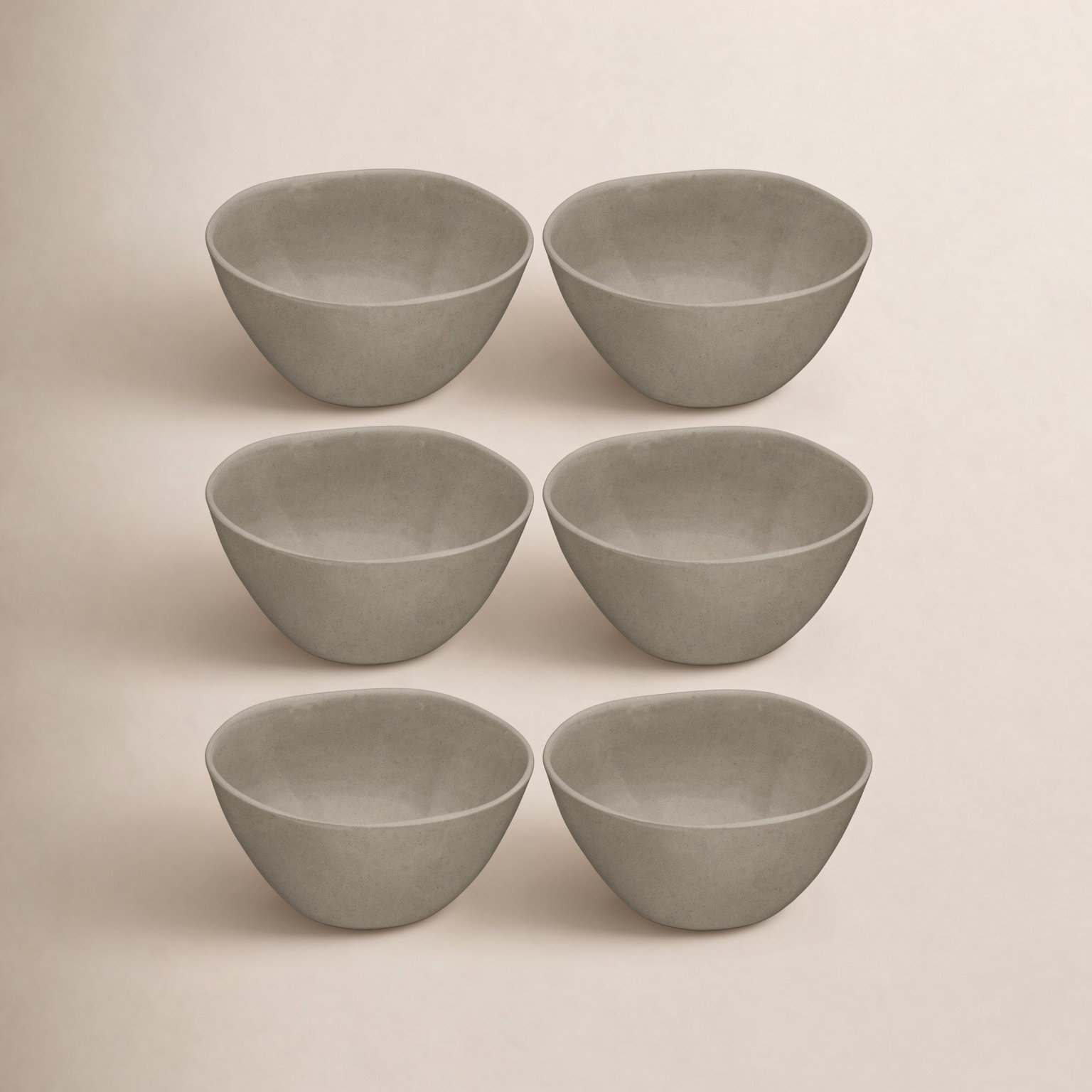 Laya Matte Melamine Rice Bowl, Gray