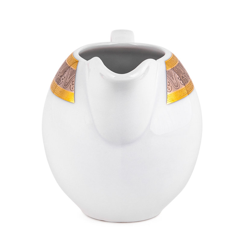 Pot à crème antique en porcelaine de Bohème