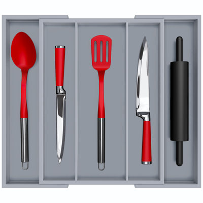 Medelyn 1.97" H x 12.99" W x 16.93" D Flatware & Kitchen Utensils Drawer Organizer
