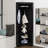 Minimalist Corner Hall Tree With Shoe Bench, Versatile Entryway Coat Rack With 4 Hooks, Corner Cabinet With Adjustable Shelf-259925063