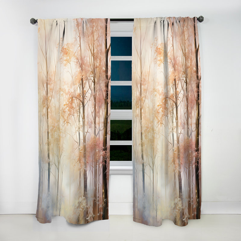 Hatchmere - Rideau Trees - Rideau floral obscurcissant - 1 panneau, L 52 po x L 84 po