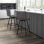 Tabouret de comptoir pivotant en similicuir