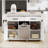 Versatile Rolling Kitchen Island With Trash Can Storage, Drop Leaf, Spice Rack, Towel Rack, And Adjustable Shelf For Enhanced Functionality-1029628320