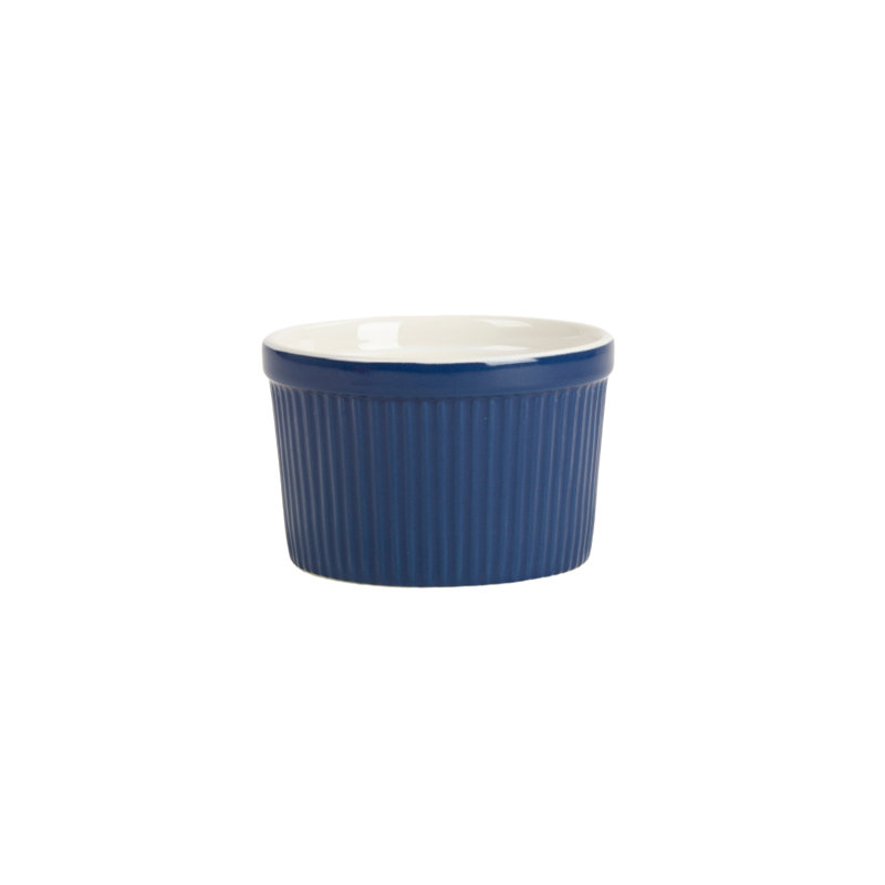 Roma Blue Stoneware Ramekin Set of 6, 10 oz