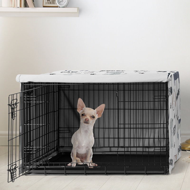 Dessin de couverture de cage de chiot par Sweet Jojo Designs, H 24 po x l 20 po x P 18,5 po